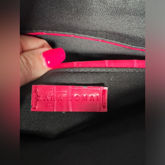 Zara 13in X 9in X 6in Pink Handbag - Picture 11 of 13